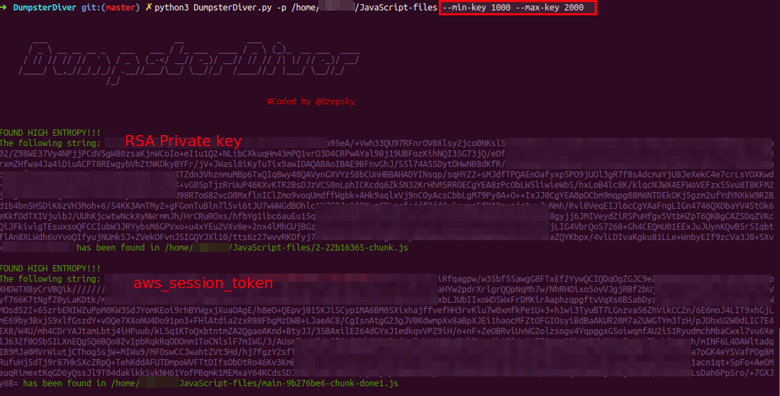 Finding Gems in JavaScript using Dumpster Diver, figure 10