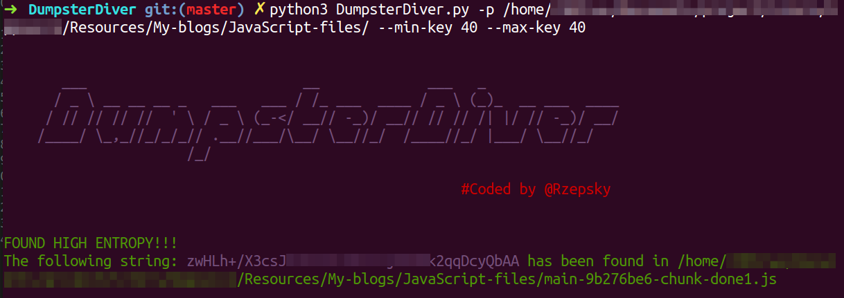 Finding Gems in JavaScript using Dumpster Diver, figure 6