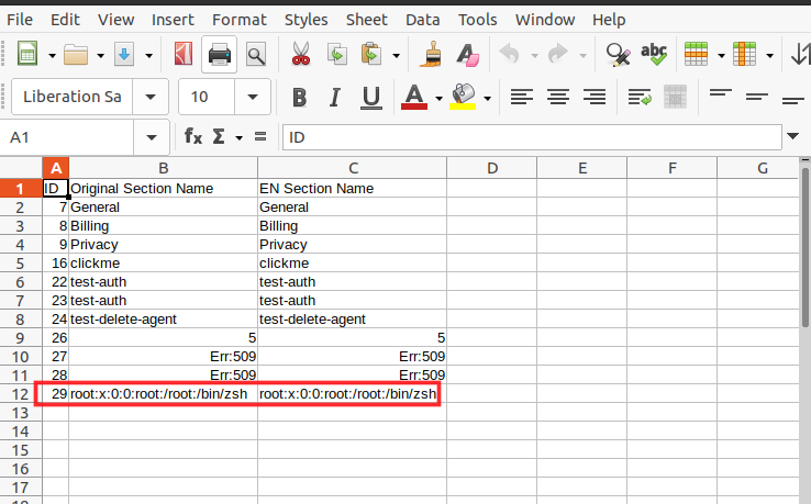 CSV Formula Injection, figure 10