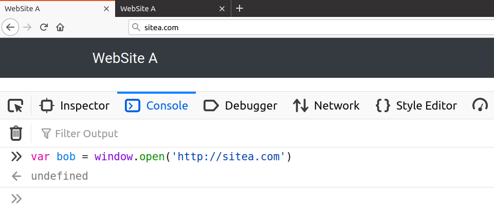 Same Origin Policy in Tabs, figure 2
